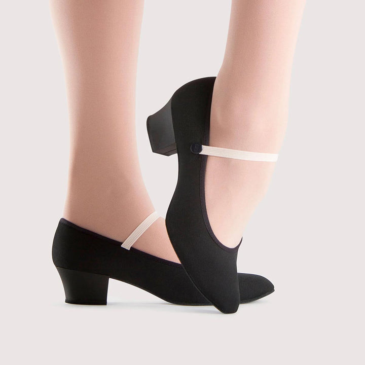Bloch Tempo Cuban Heel Canvas Character Shoe Childs &amp; Adults