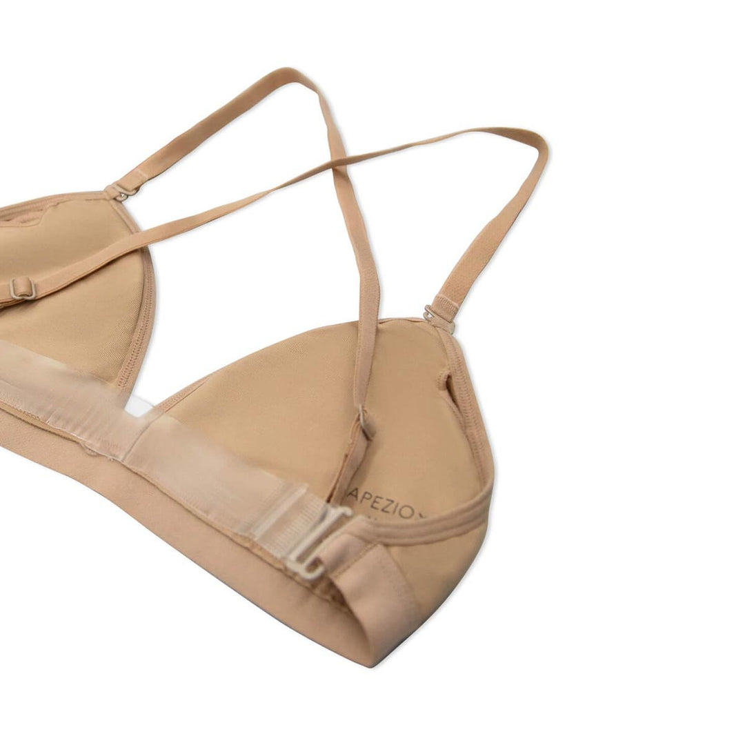 Capezio Deep Neck Clear Back Bra - Women Underwear Sizes
