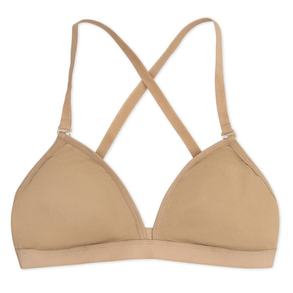 Capezio Deep Neck Clear Back Strap Bra Girls Underwear Sizes