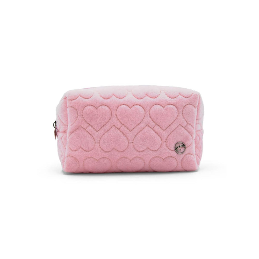 Capezio Lightweight Heart Pouch - Makeup Bag - Pink & Red