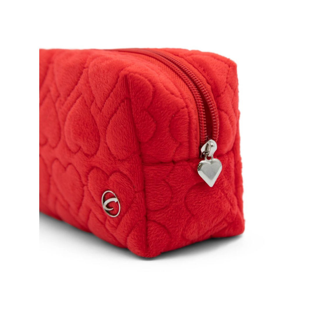 Capezio Lightweight Heart Pouch - Makeup Bag - Pink &amp; Red