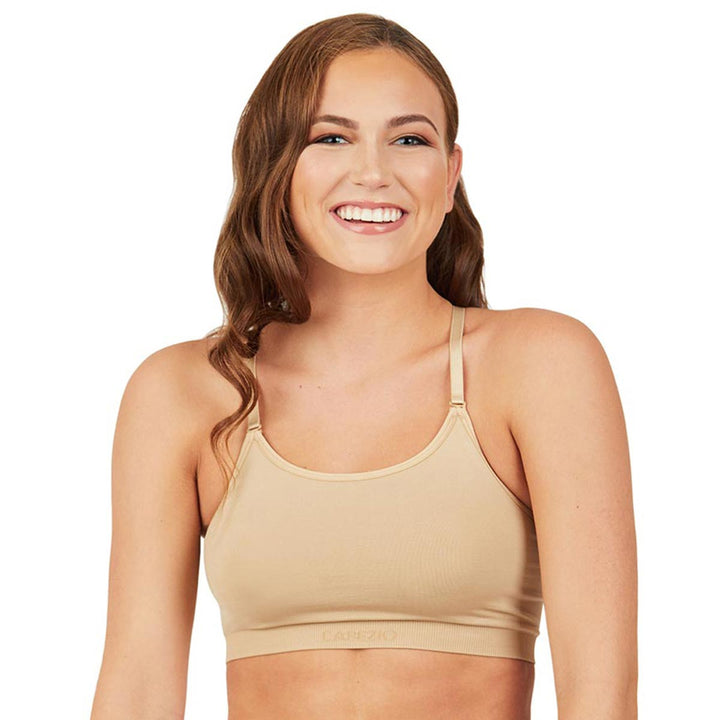 Capezio Seamless Knit Convertible Longline Bra Girl Sizes