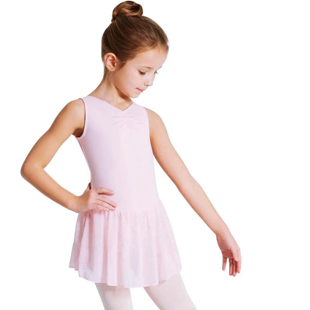 Capezio Pinch Front Tank Dress V-front Scoop-back Children&