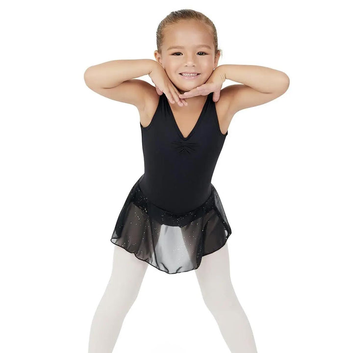 Capezio Pinch Front Tank Dress V-front Scoop-back Children&
