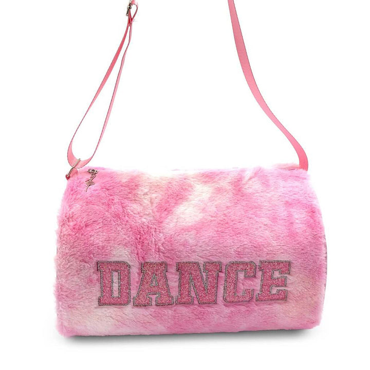 Capezio Plush Pink Faux Soft Fur Dance Duffle Barrel Bag