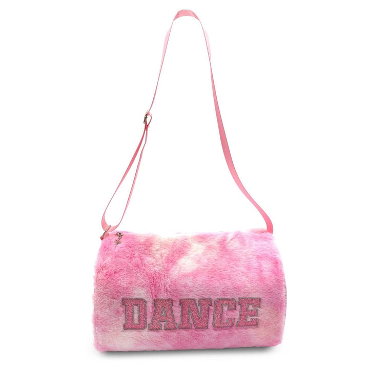 Capezio Plush Pink Faux Soft Fur Dance Duffle Barrel Bag