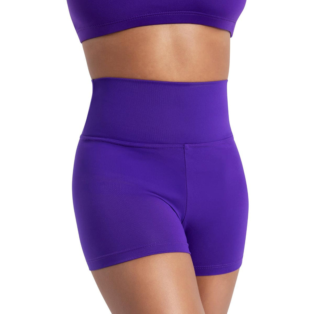 Capezio Team Basics High Waist Fold Down Shorts Adult Sizes
