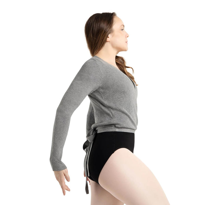 Capezio Womens Ballet Knit Wrap Sweater Top