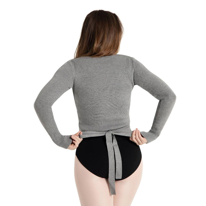 Capezio Womens Ballet Knit Wrap Sweater Top