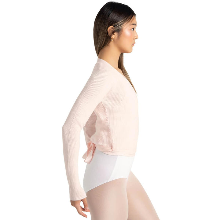 Capezio Womens Ballet Knit Wrap Sweater Top