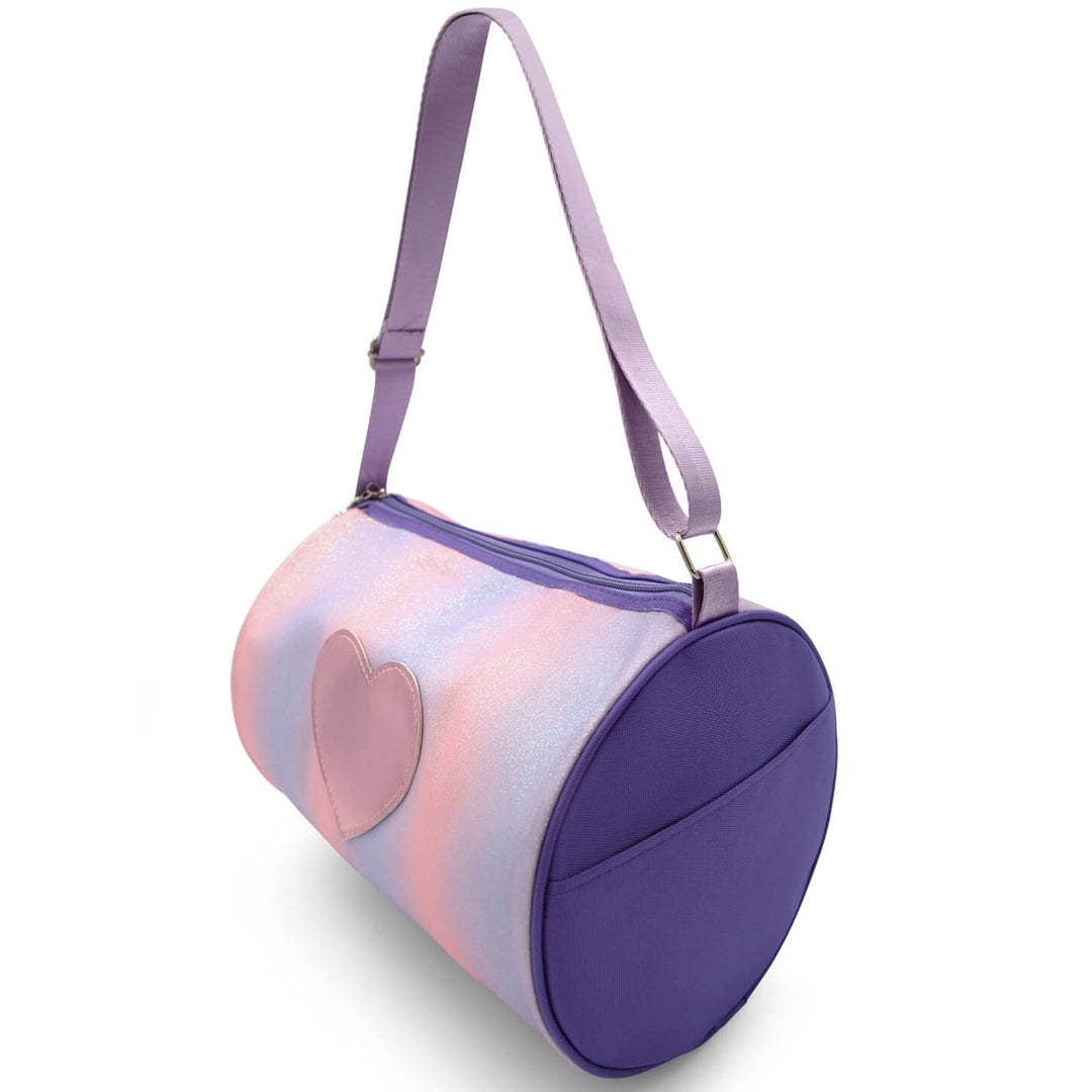 Capezio Sparkle Fabric Dancers Duffle Barrel Bag Lavender