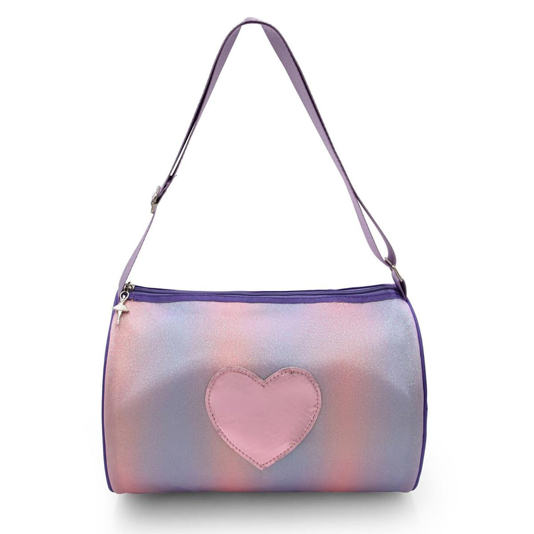 Capezio Sparkle Fabric Dancers Duffle Barrel Bag Lavender