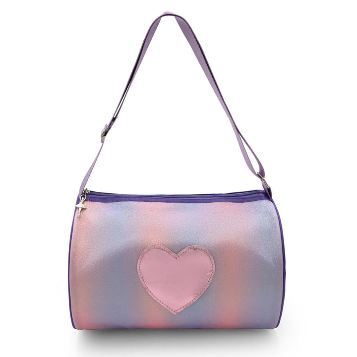 Capezio Sparkle Fabric Dancers Duffle Barrel Bag Lavender