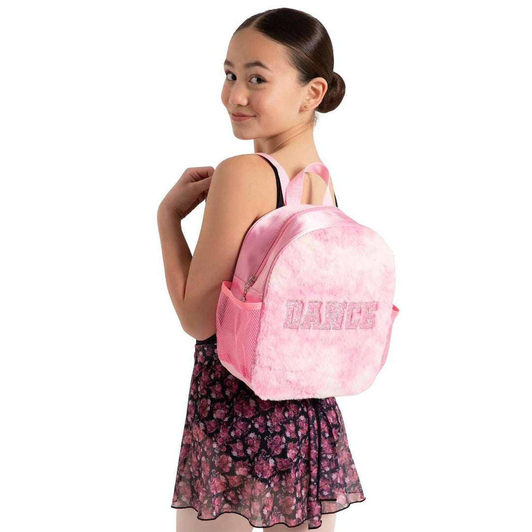 Capezio Super Soft Plush Faux Fur Dancers Backpack Pink