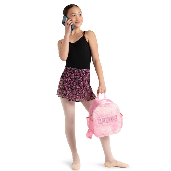 Capezio Super Soft Plush Faux Fur Dancers Backpack Pink