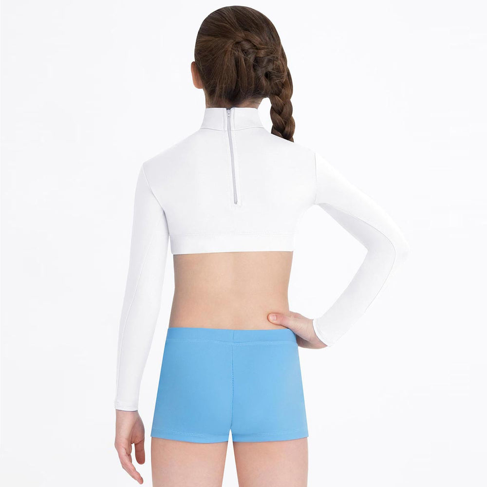 Capezio Turtleneck Long Sleeve Crop Top Reversible Children
