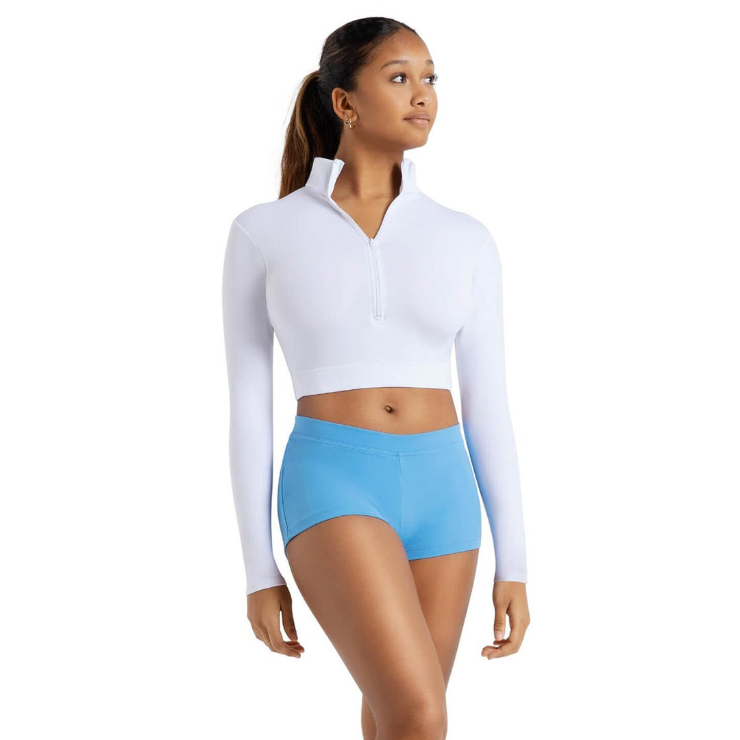 Capezio Turtleneck Long Sleeve Crop Top Reversible Adults