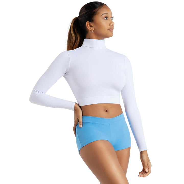 Capezio Turtleneck Long Sleeve Crop Top Reversible Adults