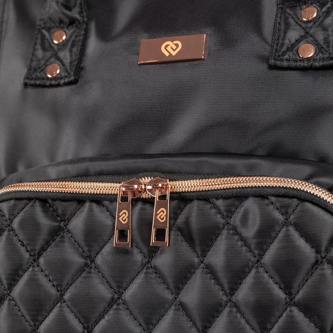 Claudia Dean Pro Bag 2.0 Black Backpack - Rose Gold Details