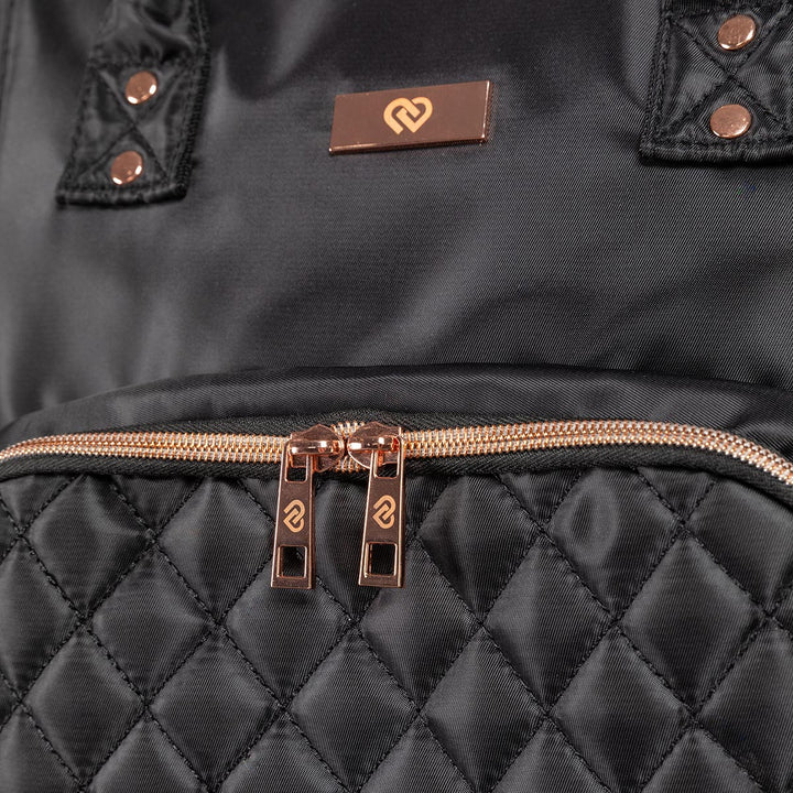 Claudia Dean Pro Bag 2.0 Black Backpack - Rose Gold Details