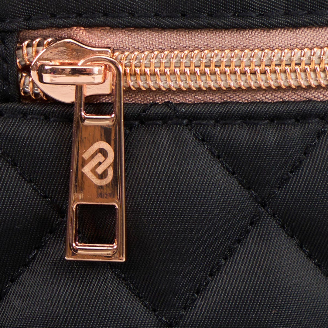 Claudia Dean Pro Bag 2.0 Black Backpack - Rose Gold Details