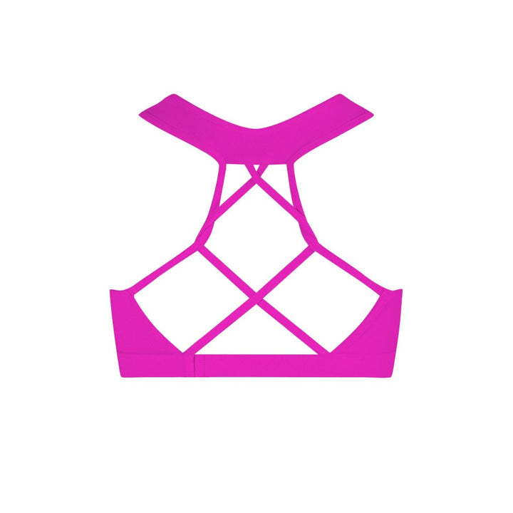 Energetiks Ava Crop Top Children Sizes Hot Pink &amp; Black