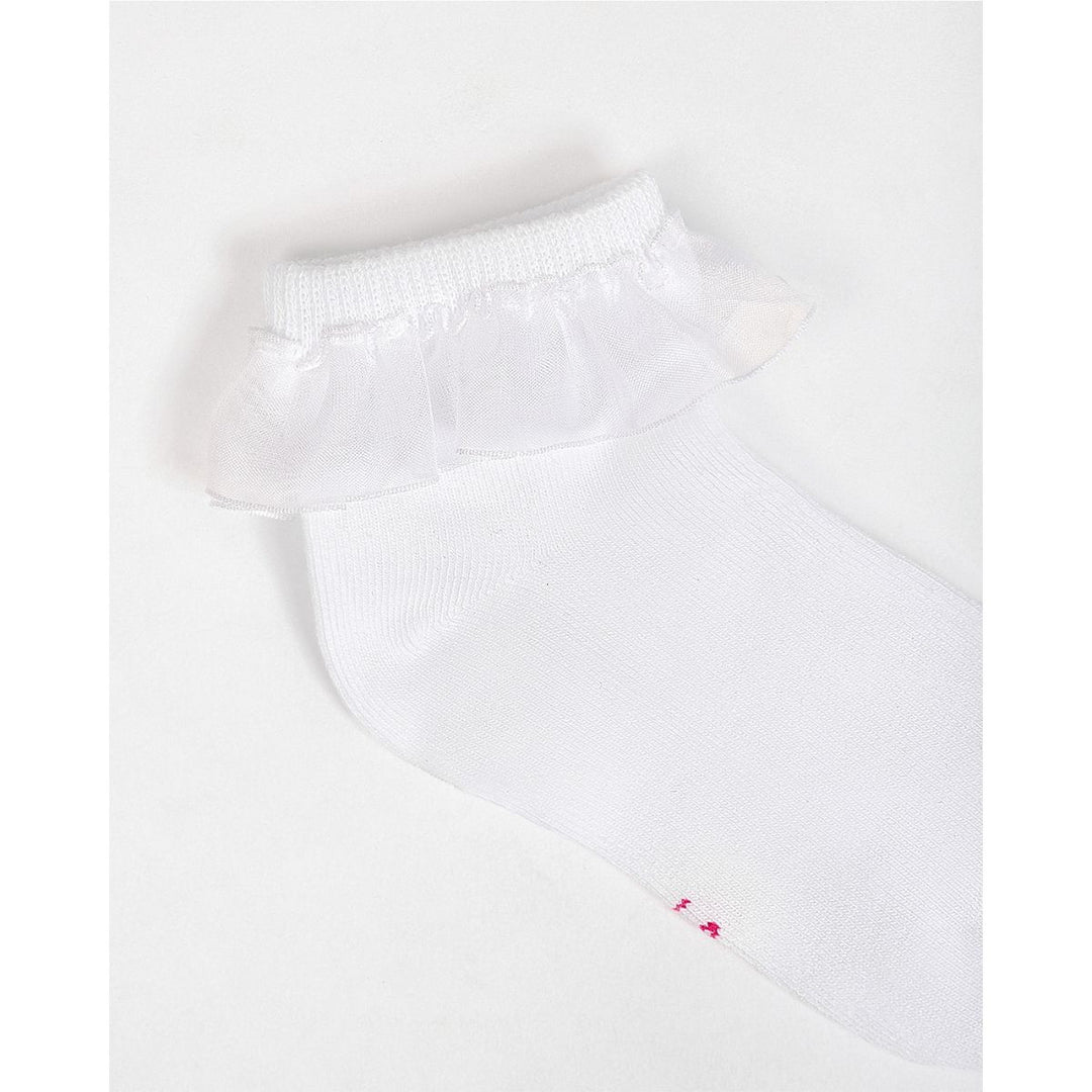 Energetiks Frill White Dance Socks Toddler &amp; Children Sizes