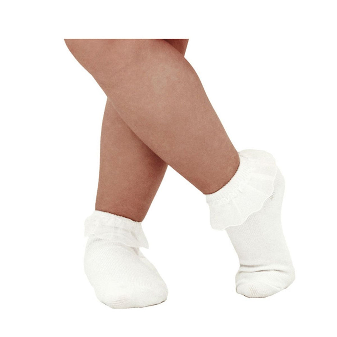 Energetiks Frill White Dance Socks Toddler &amp; Children Sizes
