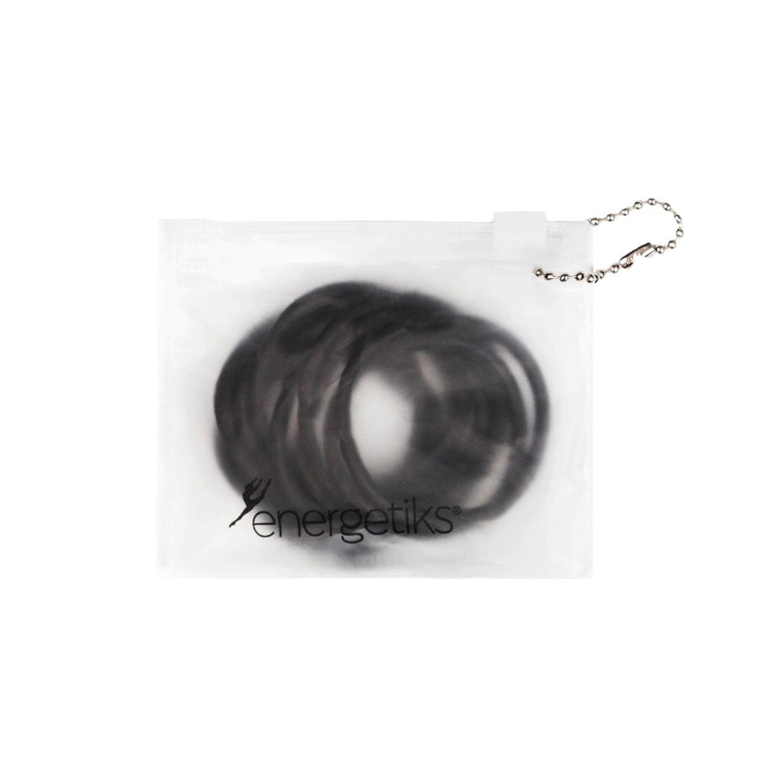 Energetiks Hair Elastics - Travel Zip Pouch Pack of 10