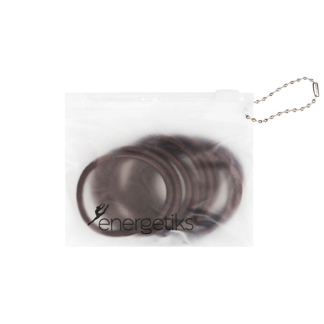 Energetiks Hair Elastics - Travel Zip Pouch Pack of 10