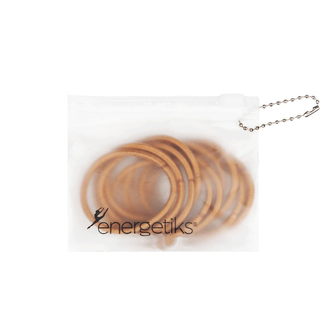 Energetiks Hair Elastics - Travel Zip Pouch Pack of 10