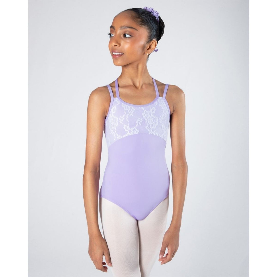 Energetiks Julie Lace Camisole X-Back Leotard Children Sizes