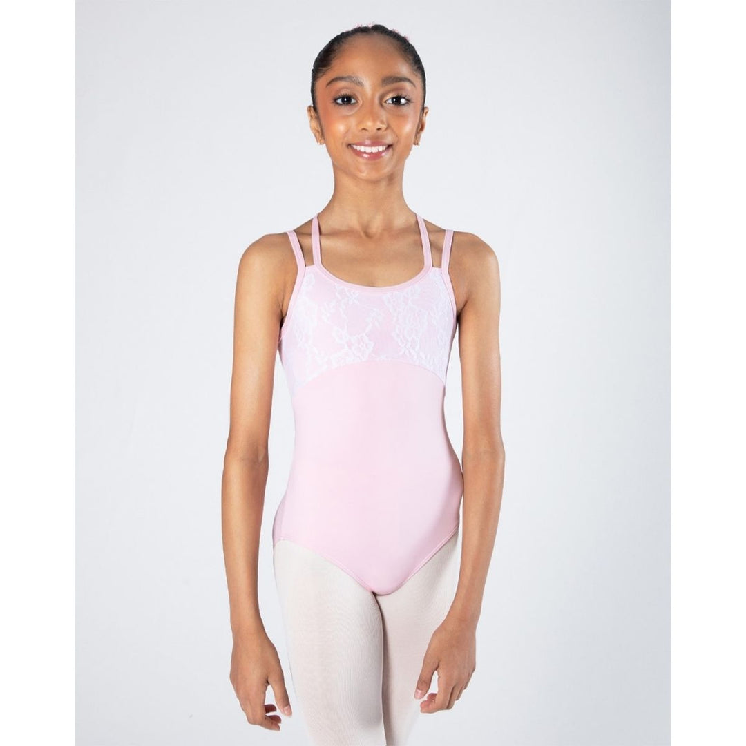 Energetiks Julie Lace Camisole X-Back Leotard Children Sizes
