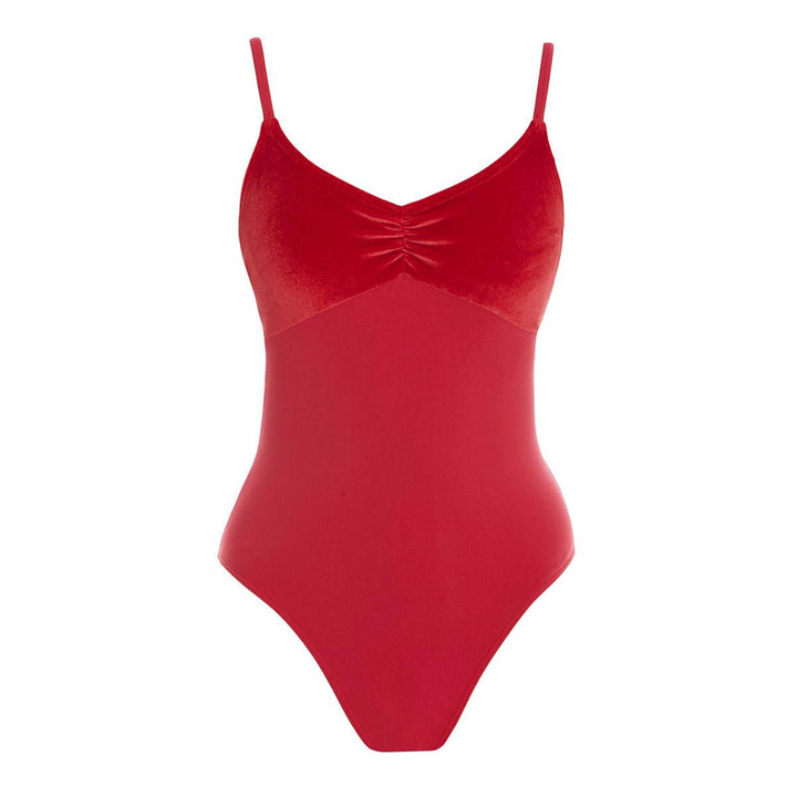 Energetiks Giselle Womens Velvet Panel Camilsole Leotard
