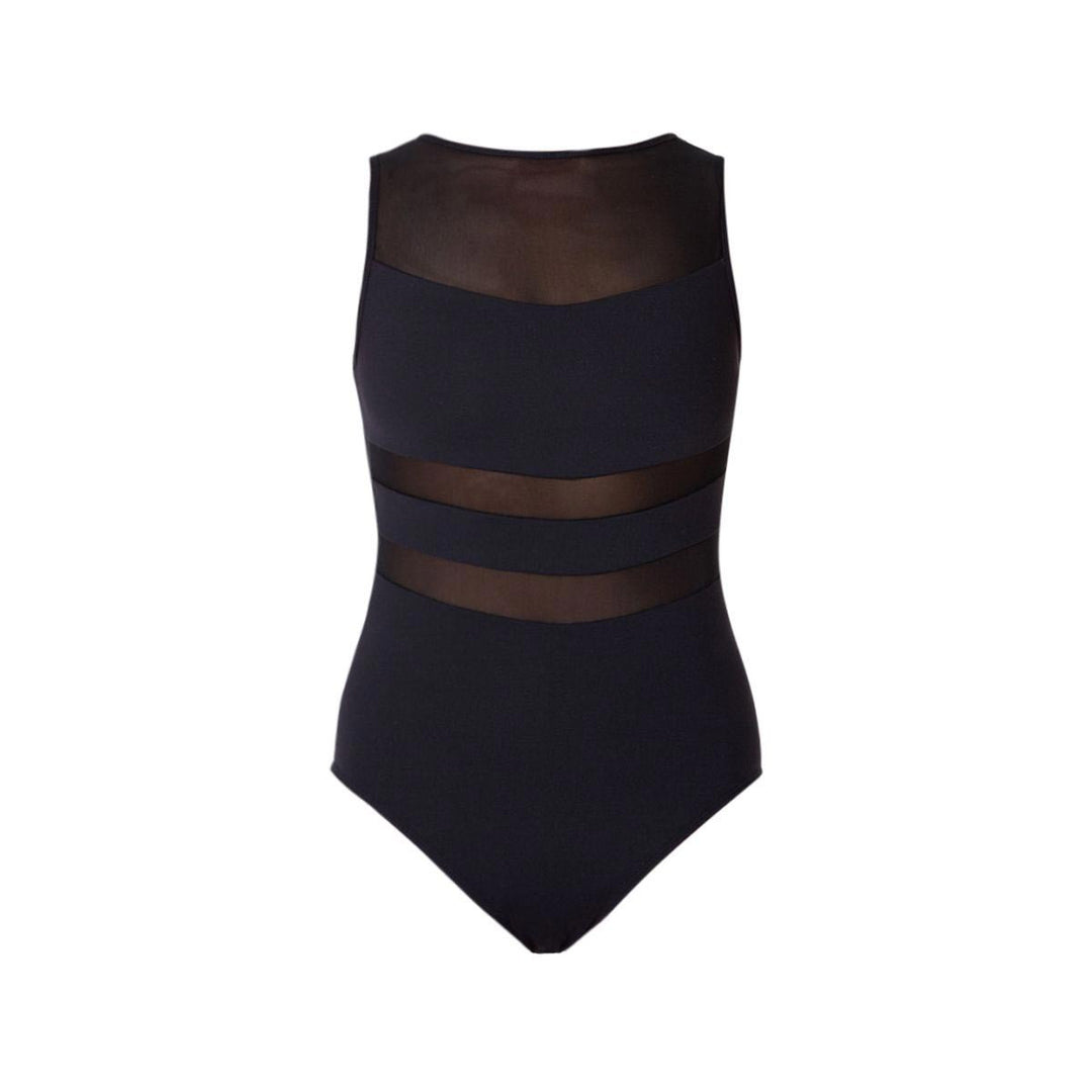 Energetiks Lexi Mesh Panel Sheer Back Leotard Women Sizes