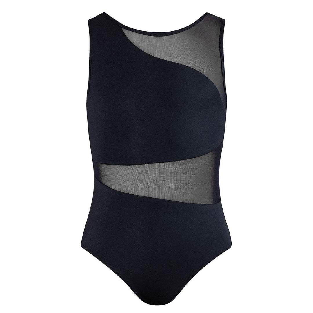 Energetiks Motion Mesh Panel Boat Neck Leotard Girls Sizes