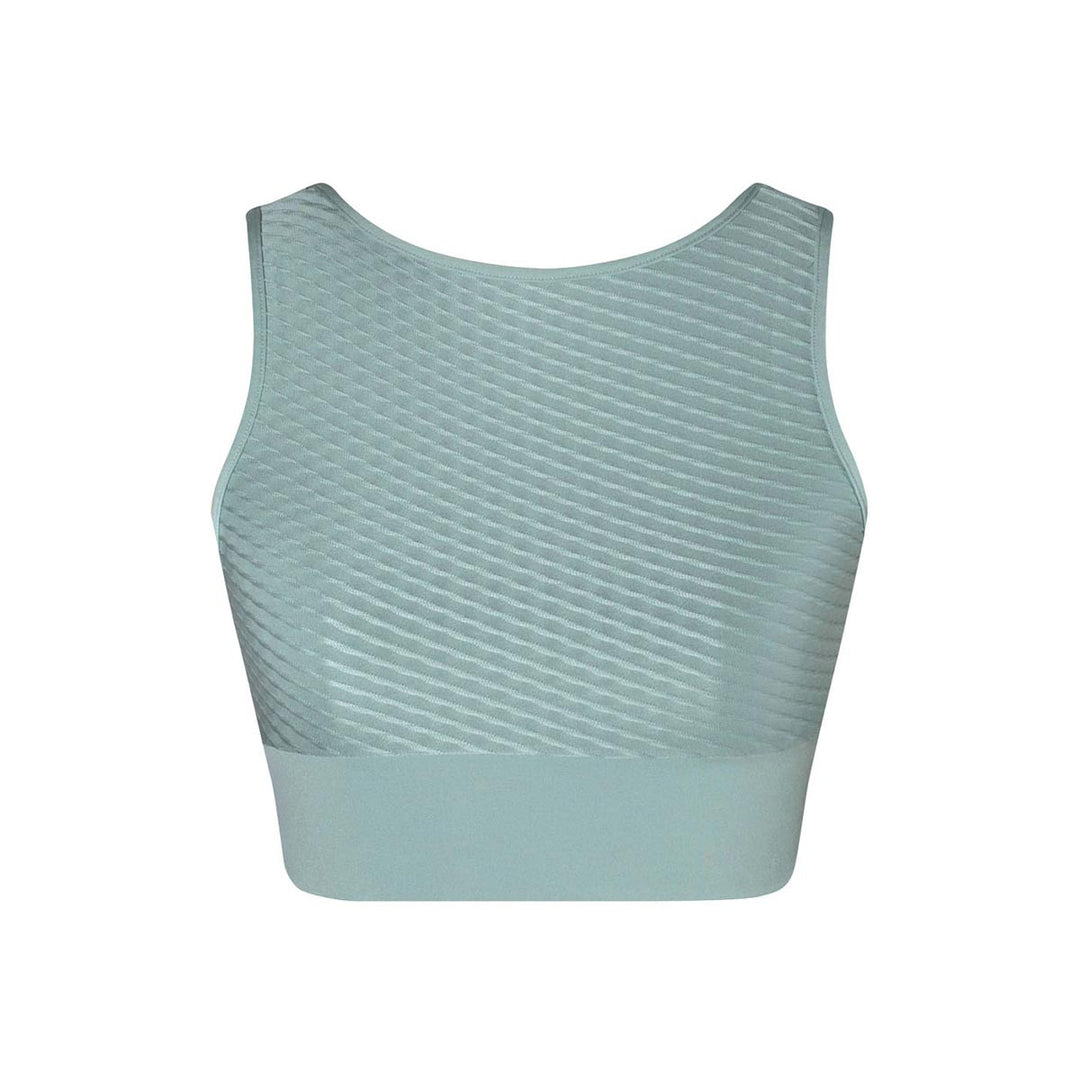 Energetiks Natalie High Neck V Back Crop Top Adult Sizes