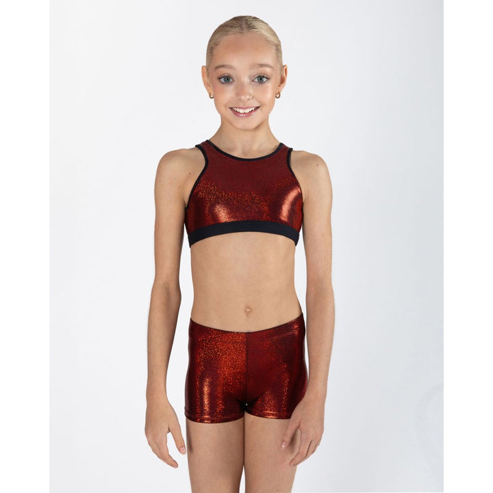 Energetiks Tate High Neck Crop Top - Gymnastics Child Sizes