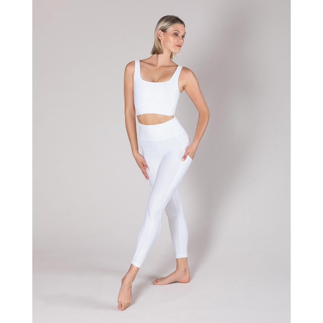 Energetiks Tori Jacquard Square Neck Crop Top Adult Sizes