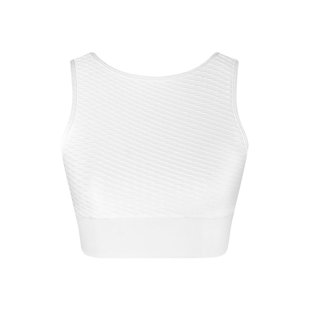 Energetiks Natalie High Neck V Back Crop Top Adult Sizes
