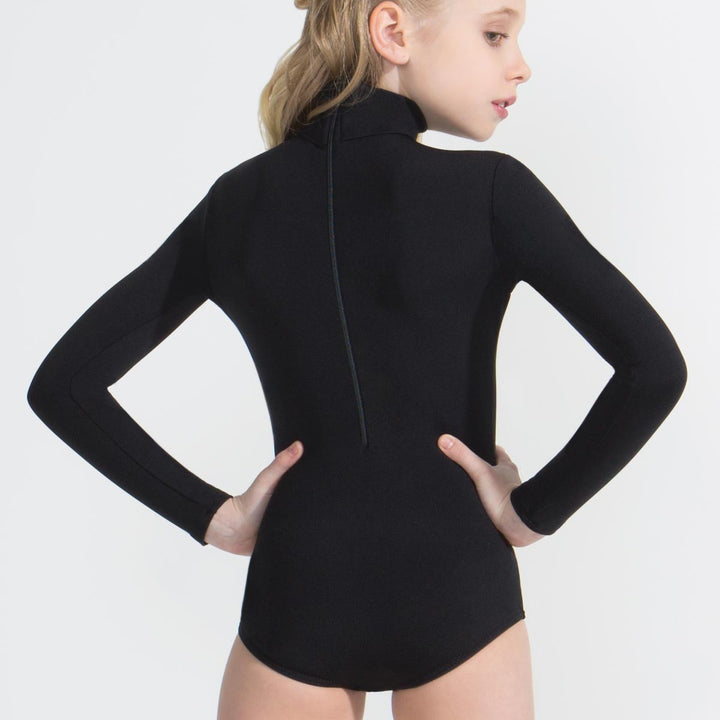 Capezio Turtleneck Long Sleeve Leotard Bottom Snaps Children