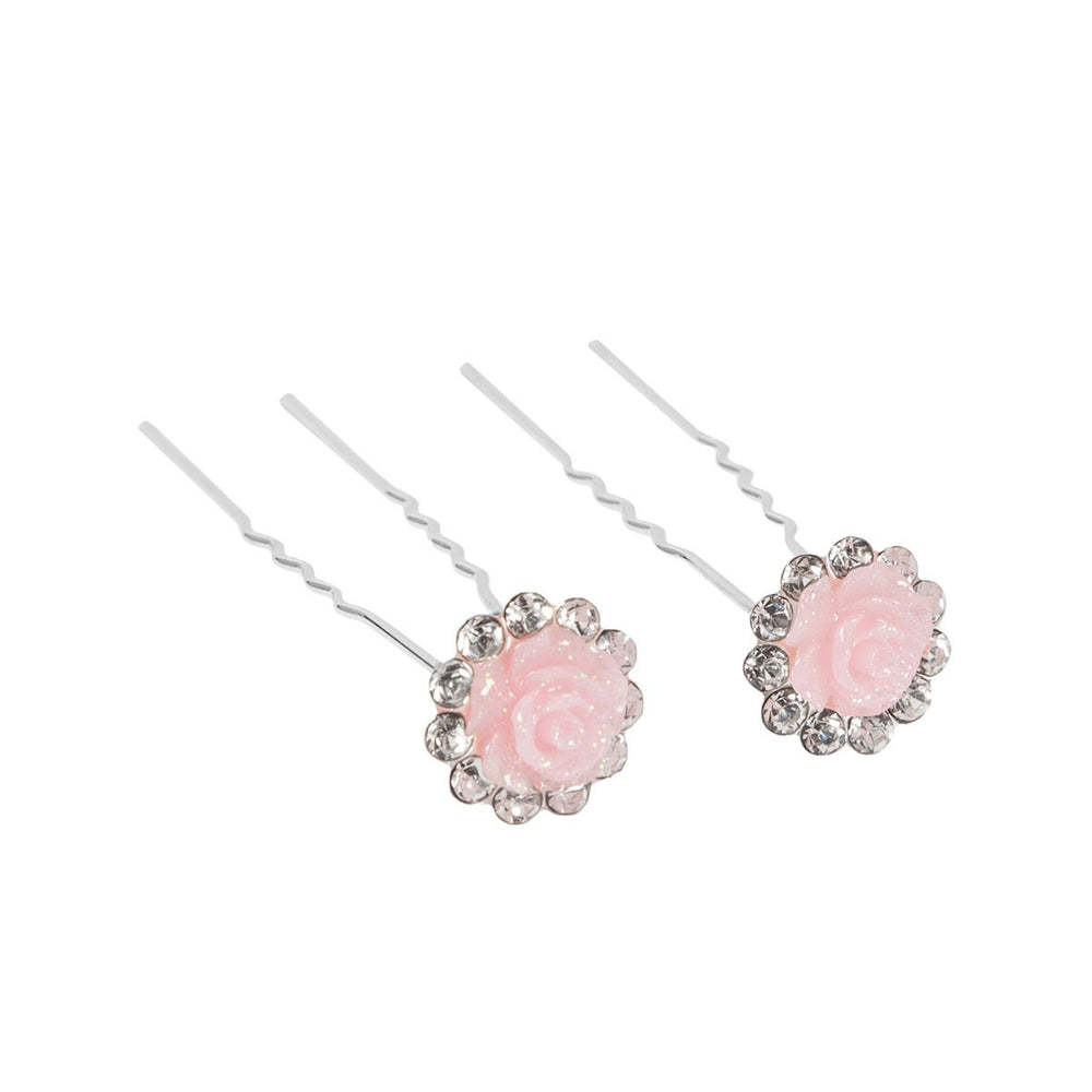 Energetiks Glitter Flower Rhinestone Hair Pins Hair Accessory