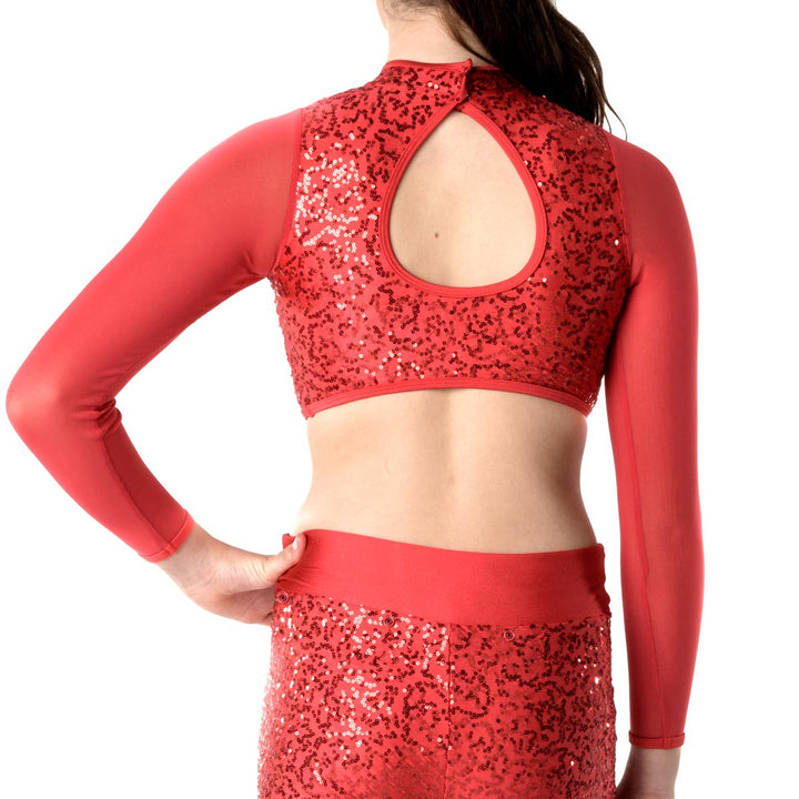 Studio 7 Dancewear Down Town Long Sleeve Crop Top Adults