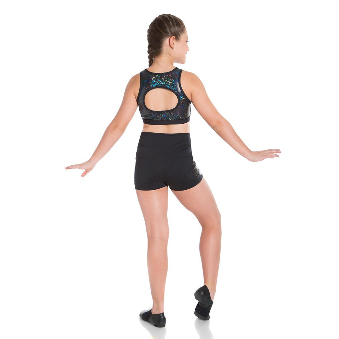 Energetiks Mia Boy Leg  Metallic Shattered Glass Short Girls