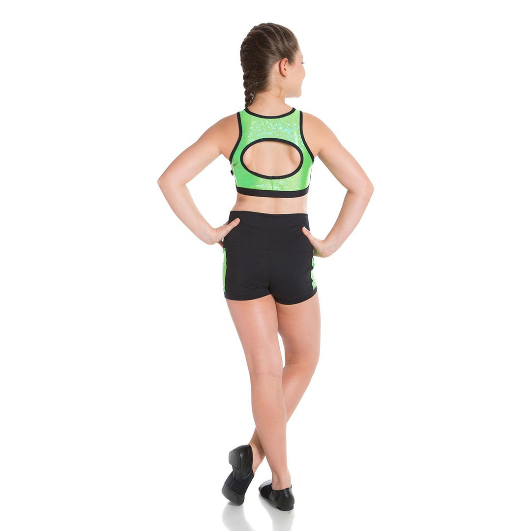 Energetiks Mia Boy Leg  Metallic Shattered Glass Short Girls