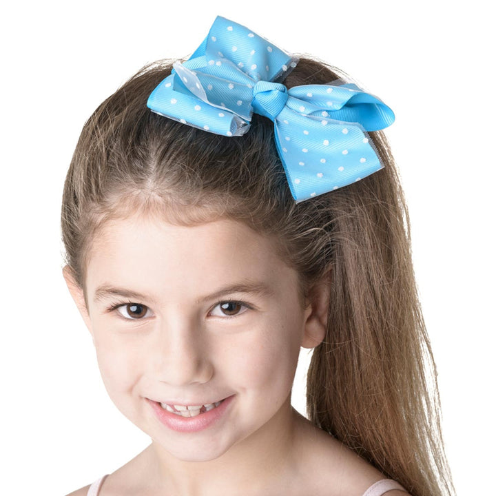 Studio 7 Dancewear Spotty Bow Hair Clip | Large Hair Bow