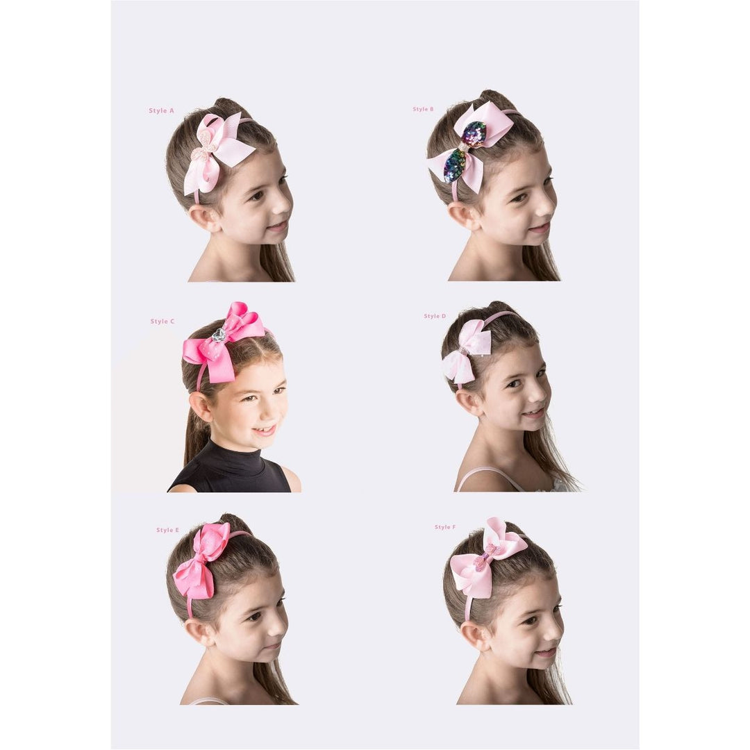 Studio 7 Dancewear Big Pink Hair Bows - Headbands Children