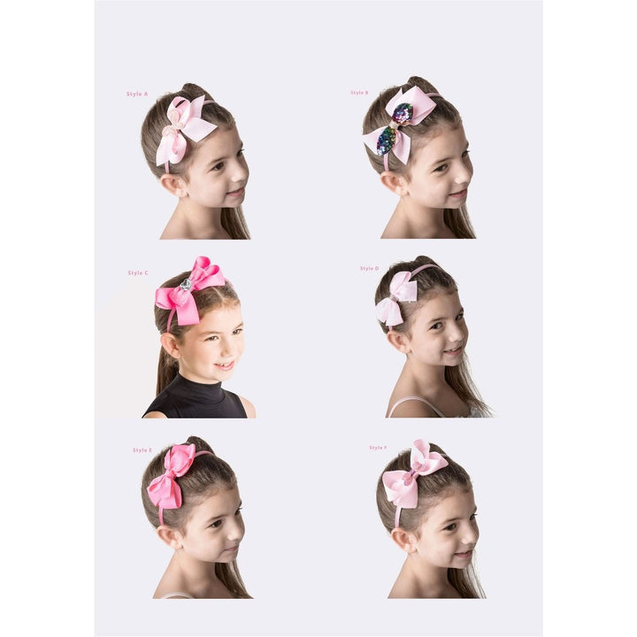 Studio 7 Dancewear Big Pink Hair Bows - Headbands Children