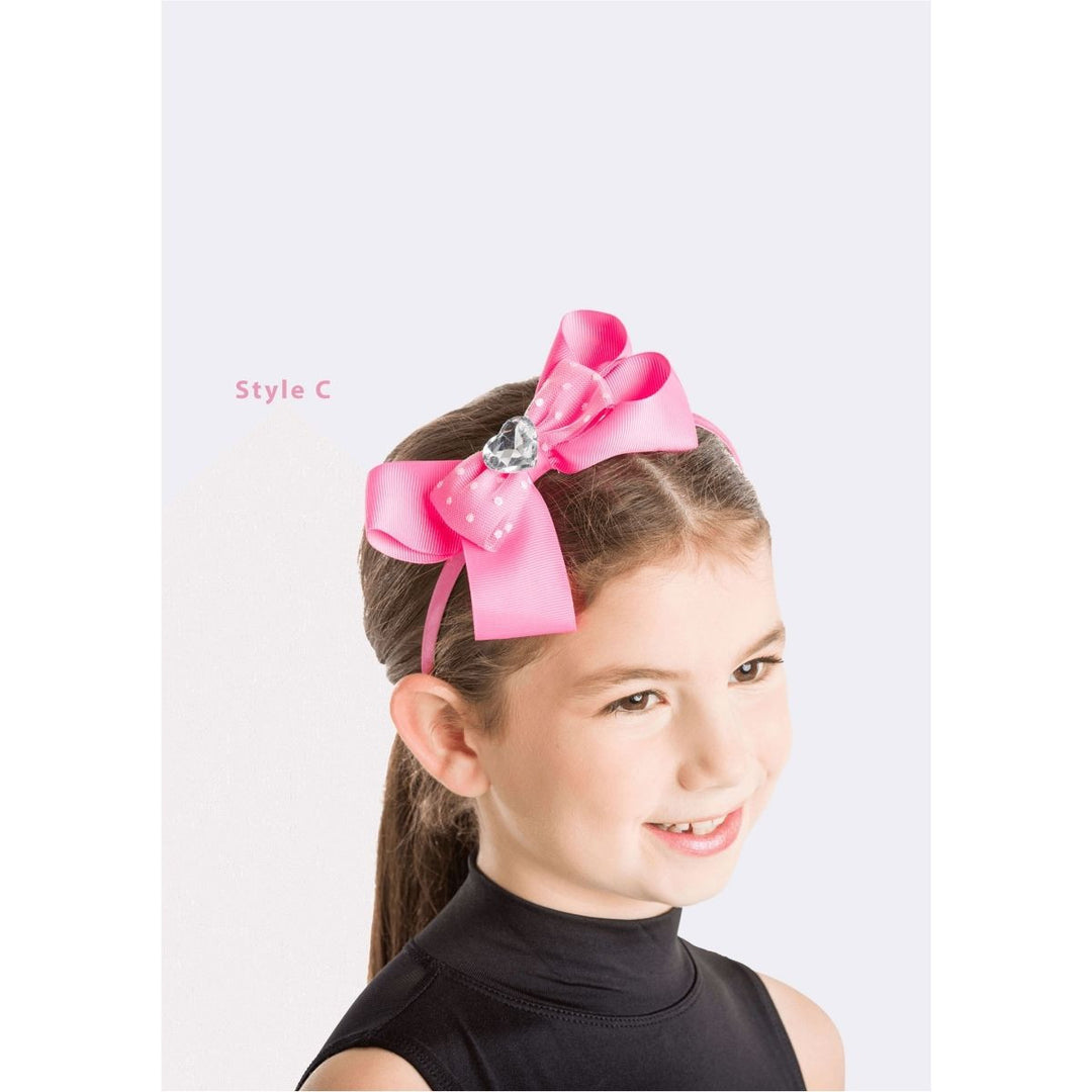 Studio 7 Dancewear Big Pink Hair Bows - Headbands Children