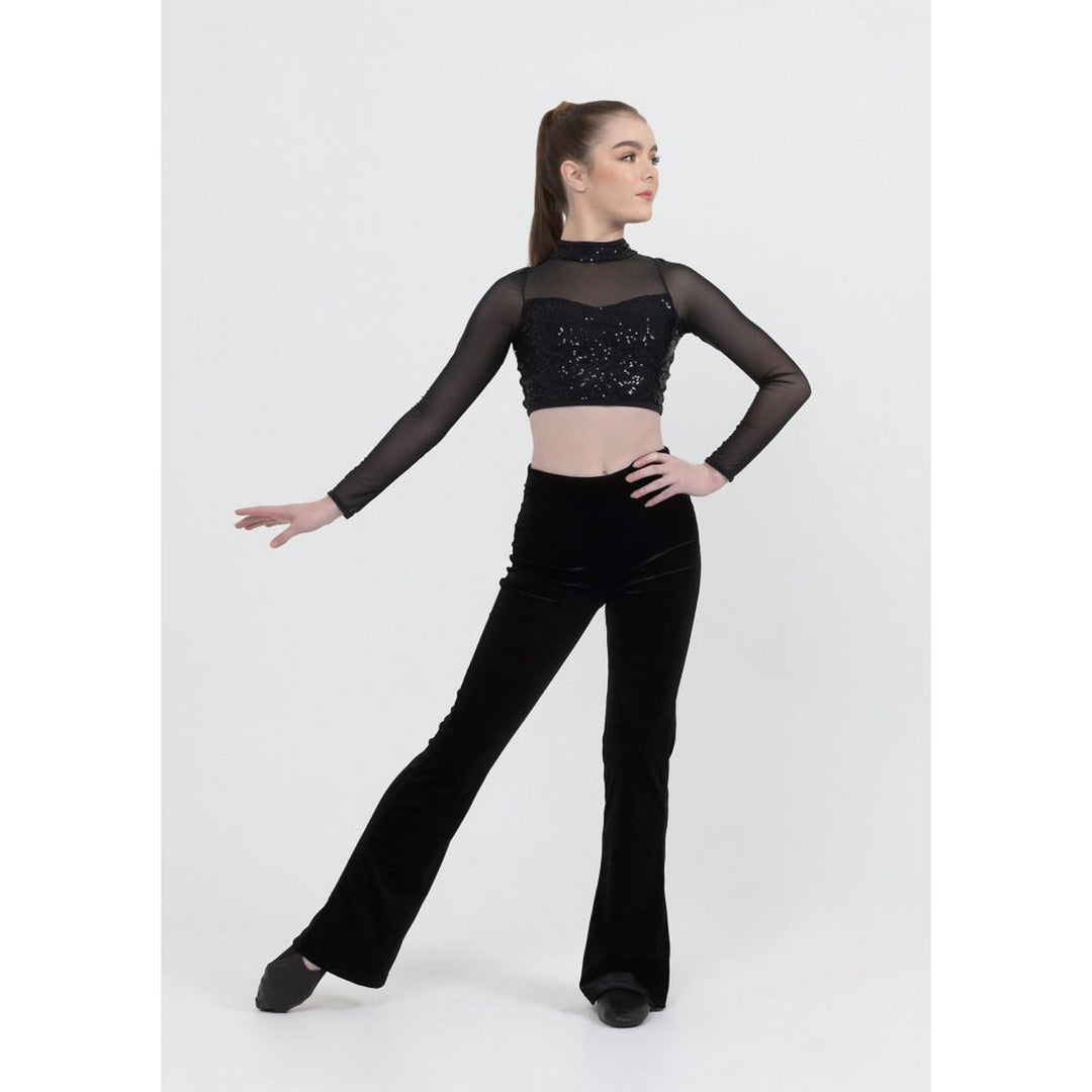 Studio 7 Dancewear Down Town Long Sleeve Crop Top Adults